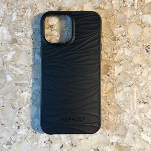 Black Lifeproof case. Bought for iPhone 12 proX.